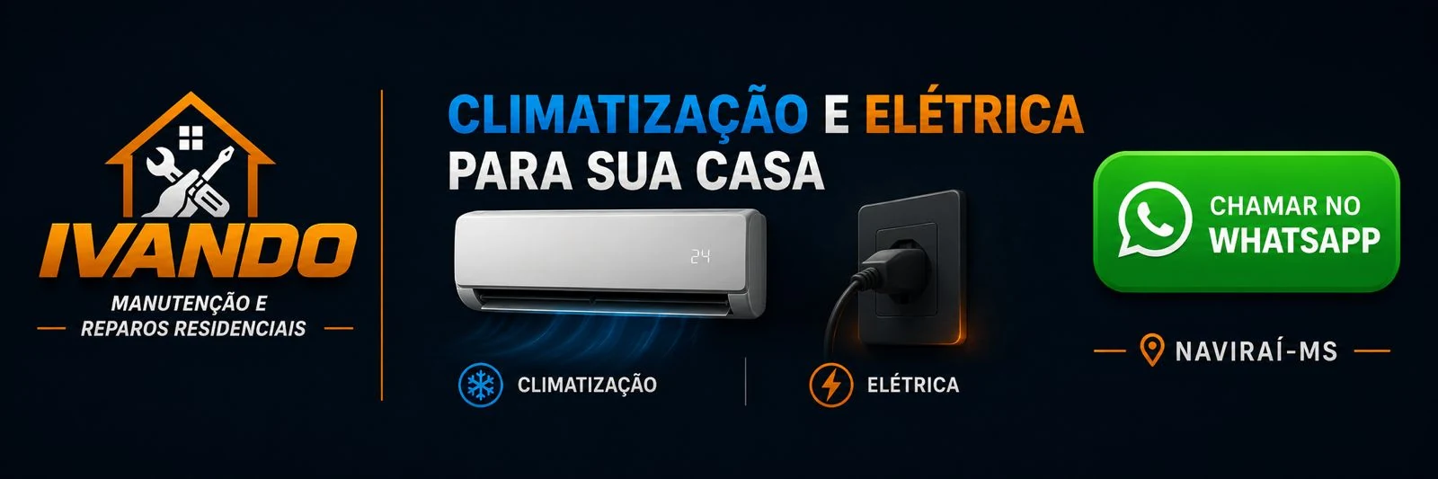 Ivando Elétrica e Climatização — Eletricistas em Naviraí-MS